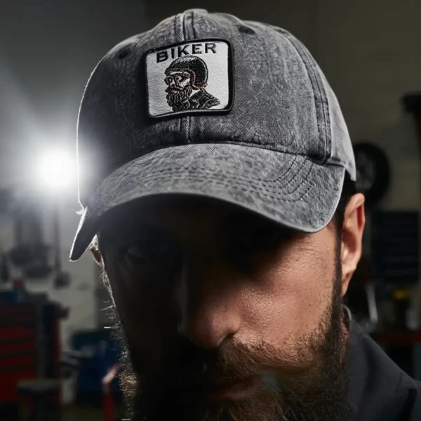 gorro biker jaspeado