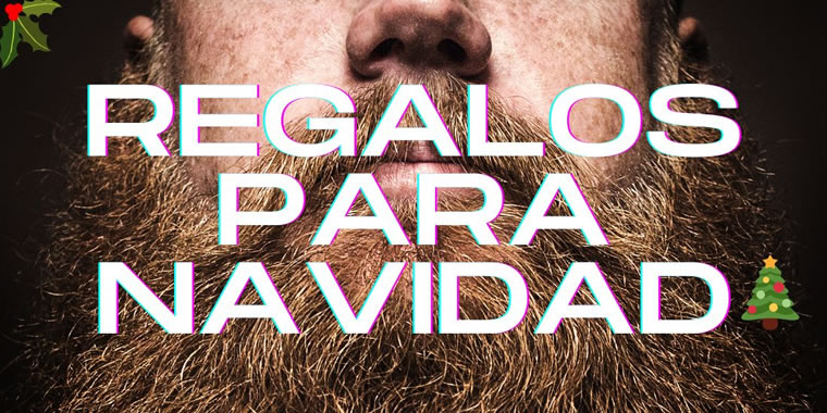 Regalos navideños para barbudos: aceites, bálsamos, peines y kits de cuidado de barba.